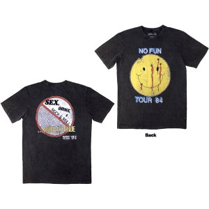 Motley Crue - No Fun Tour 84 Stone Wash Uni Char T-Shirt i gruppen MERCHANDISE / T-shirt / Metal hos Bengans Skivbutik AB (5586776r)