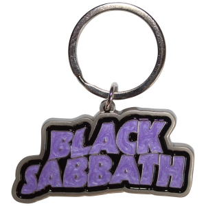 Black Sabbath - Wavy Logo Bordered Keychain i gruppen MERCHANDISE / Merch / Metal hos Bengans Skivbutik AB (5589215)