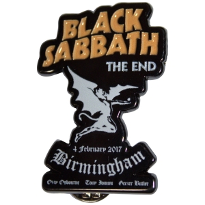Black Sabbath - The End Pin Badge i gruppen MERCHANDISE / Merch / Metal hos Bengans Skivbutik AB (5589218)