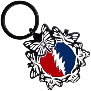 Grateful Dead - Steal Your Face Butterflies Keychain i gruppen MERCHANDISE / Merch / Pop-Rock hos Bengans Skivbutik AB (5589230)