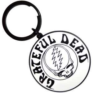 Grateful Dead - Steal Your Face Mono Black Keychain i gruppen MERCHANDISE / Merch / Pop-Rock hos Bengans Skivbutik AB (5589235)