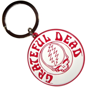 Grateful Dead - Steal Your Face Mono Red Keychain i gruppen MERCHANDISE / Merch / Pop-Rock hos Bengans Skivbutik AB (5589236)