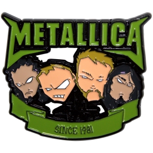 Metallica - Since 1981 Heads Pin Badge i gruppen MERCHANDISE / Merch / Metal hos Bengans Skivbutik AB (5589267)