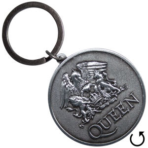 Queen - Silver Crest Double-Sided Keychain i gruppen MERCHANDISE / Merch / Pop-Rock hos Bengans Skivbutik AB (5589272)