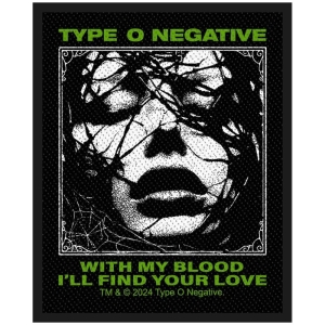 Type O Negative - With My Blood Standard Patch i gruppen MERCHANDISE / Merch / Metal hos Bengans Skivbutik AB (5590309)