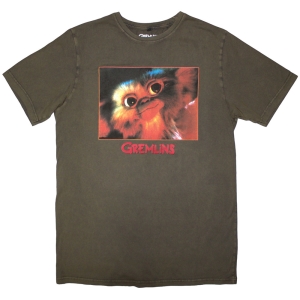Gremlins Movie - Gizmo Photo Stone Wash Uni Green T-Shirt i gruppen MERCHANDISE / T-shirt / Film-Musikkkal hos Bengans Skivbutik AB (5593178r)