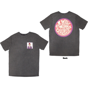 Willy Wonka Movie - Logo Emblem Stone Wash Uni Char T-Shirt i gruppen MERCHANDISE / T-shirt / Film-Musikkkal hos Bengans Skivbutik AB (5593204r)