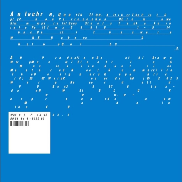 Autechre - Quaristice i gruppen VI TIPSER / Fredagsutgivelser / 2025-09-05 hos Bengans Skivbutik AB (5594281)