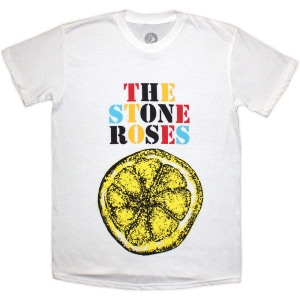 Stone Roses - Lemon Multicolour Uni Wht T-Shirt  (S) i gruppen MERCHANDISE / T-shirt / Pop-Rock hos Bengans Skivbutik AB (5626759)