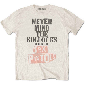 The Sex Pistols - Never Mind The Bollocks Distressed (Natural) Uni T-Shirt i gruppen MERCHANDISE / T-shirt / Punk hos Bengans Skivbutik AB (5628221r)