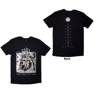 Behemoth - The Shit Ov God Vertical Logo Cover Uni Bl T-Shirt i gruppen MERCHANDISE / T-shirt / Metal hos Bengans Skivbutik AB (5628719r)