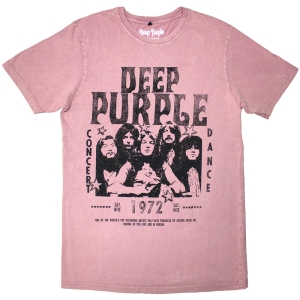 Deep Purple - 1972 Concert Stone Wash Uni Kashmir Red T-Shirt i gruppen MERCHANDISE / T-shirt / Metal hos Bengans Skivbutik AB (5628726r)