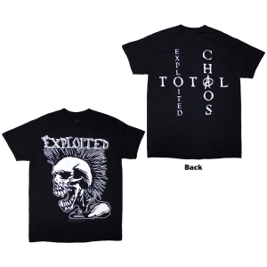 Exploited - Mohican Skull Uni Bl T-Shirt i gruppen MERCHANDISE / T-shirt / Nyheter / Punk hos Bengans Skivbutik AB (5628727r)