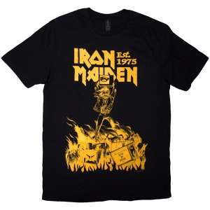 Iron Maiden - Est. 1975 Holy Smoke Jumbo Yellow Uni Bl T-Shirt i gruppen MERCHANDISE / T-shirt / Nyheter / Metal hos Bengans Skivbutik AB (5628732r)