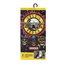 Guns N' Roses - Socks 3 Pack In Gift Box (One Size) i gruppen MERCHANDISE / Merch / Metal hos Bengans Skivbutik AB (5629189)