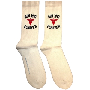 Bon Jovi - Forever Uni Natrl Socks (Eu 40-45) i gruppen MERCHANDISE / Merch / Nyheter / Pop-Rock hos Bengans Skivbutik AB (5629362)