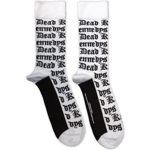 Dead Kennedys - Gothic Logo Pattern Uni Wht Socks (Eu 40-45) i gruppen MERCHANDISE / Merch / Pop-Rock hos Bengans Skivbutik AB (5629365)