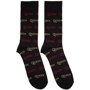 Queen - Logo Repeat Colour Bl Socks i gruppen MERCHANDISE / Merch / Nyheter / Pop-Rock hos Bengans Skivbutik AB (5630397)