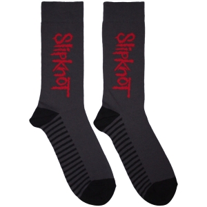 Slipknot - Logo Vertical Uni Grey Socks i gruppen MERCHANDISE / Merch / Nyheter / Metal hos Bengans Skivbutik AB (5630401)