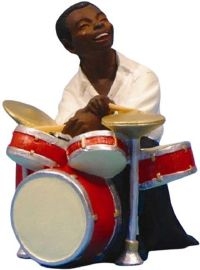 Jazzfigur - Trummor (Höjd Ca 12Cm) i gruppen MERCHANDISE / Accessoarer /  hos Bengans Skivbutik AB (5634914)