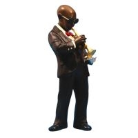 Jazzfigur - Trumpet Med Mute (Höjd Ca 17Cm) i gruppen MERCHANDISE / Accessoarer /  hos Bengans Skivbutik AB (5634989)