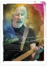 Pink Floyd - Konsttryck Roger Waters (30X40cm) i gruppen MERCHANDISE / Accessoarer / Pop-Rock hos Bengans Skivbutik AB (5635311)