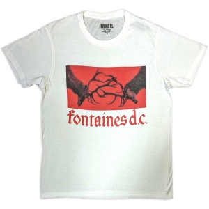 Fontaines D.C. - Clashing Stags Uni Wht T-Shirt  (XL) i gruppen MERCHANDISE / T-shirt / Pop-Rock hos Bengans Skivbutik AB (5635718)