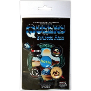 Queens Of The Stone Age - Logos - Button Badge Pack i gruppen MERCHANDISE / Merch / Nyheter / Pop-Rock hos Bengans Skivbutik AB (5635720)