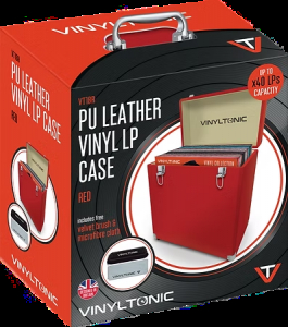 Vinyl Tonic - Pu Leather Lp Case Red Incl Cloth & Brush Set i gruppen VI TIPSER / Vinyltonic hos Bengans Skivbutik AB (5635822)