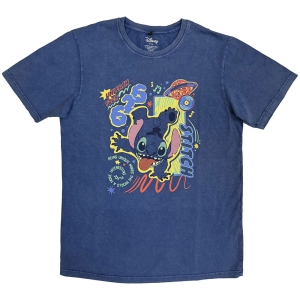 Lilo & Stitch - Stitch 626 Handstand Stone Wash Uni Denim T-Shirt i gruppen MERCHANDISE / T-shirt / Film-Musikkkal hos Bengans Skivbutik AB (5637615r)