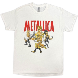 Metallica - Metallica Load Chavez Cartoon Uni Wht T-Shirt i gruppen MERCHANDISE / T-shirt / Metal hos Bengans Skivbutik AB (5637707r)