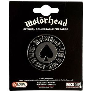 Motorhead - Born To Lose Pin Badge i gruppen MERCHANDISE / Merch / Metal hos Bengans Skivbutik AB (5638422)