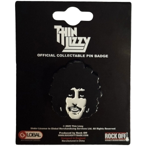 Thin Lizzy - Phil Portrait Pin Badge i gruppen MERCHANDISE / Merch / Metal hos Bengans Skivbutik AB (5638426)