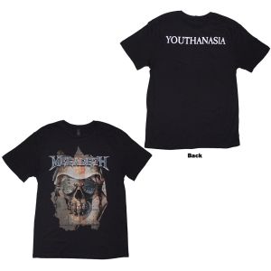Megadeth - Youthanasia Ripped Thru Uni Bl T-Shirt i gruppen MERCHANDISE / T-shirt / Metal hos Bengans Skivbutik AB (5638768r)