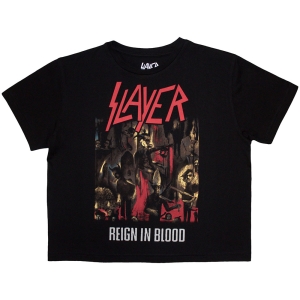 Slayer - Reign In Blood Lady Bl Crop Top i gruppen MERCHANDISE / T-shirt / Metal hos Bengans Skivbutik AB (5638797r)
