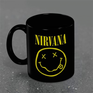Nirvana - Smiley Black Pod Mug i gruppen MERCHANDISE / Merch / Pop-Rock hos Bengans Skivbutik AB (5639336)