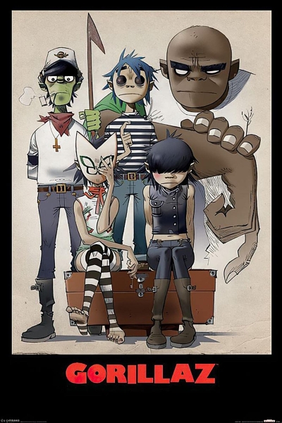 Gorillaz  - Family 91,5 X 61 Cm i gruppen MERCHANDISE / Poster / Pop-Rock hos Bengans Skivbutik AB (5640251)