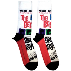Beatles - A Hard Day's Night Colours Uni Wht Socks (Eu 36-40) i gruppen MERCHANDISE / / hos Bengans Skivbutik AB (5641756)