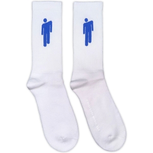 Billie Eilish - Blue Blohsh Uni Wht Socks (Eu 36-40) i gruppen MERCHANDISE /  /  /  hos Bengans Skivbutik AB (5641759)