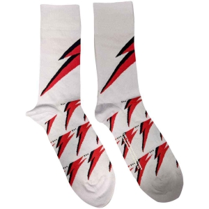 David Bowie - Flash Uni Wht Socks (Eu 36-40) i gruppen MERCHANDISE /  /  hos Bengans Skivbutik AB (5641765)