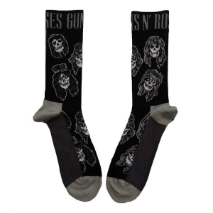 Guns N Roses - Skulls Band Monochrome Uni Bl Socks (Eu 36-40) i gruppen MERCHANDISE / / hos Bengans Skivbutik AB (5641775)