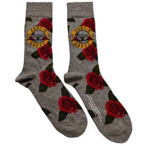 Guns N Roses - Bullet Roses Uni Grey Socks (Eu 36-40) i gruppen MERCHANDISE / / hos Bengans Skivbutik AB (5641777)