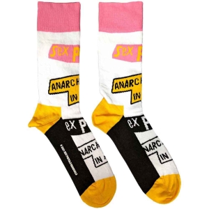 Sex Pistols - Anarchy In The Uk Uni Wht Socks (Eu 36-40) i gruppen MERCHANDISE / / hos Bengans Skivbutik AB (5641824)