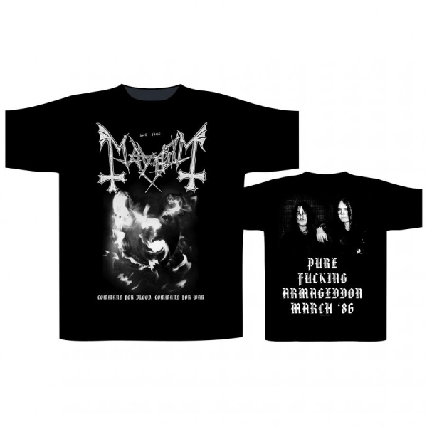 Mayhem - T/S Command For Blood (L) i gruppen MERCH / Klær / T-skjorter hos Bengans Skivbutik AB (5642824)