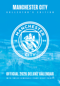 Manchester City Fc  - 2026 A3 Deluxe Calendar i gruppen VI TIPSER / Fredagsutgivelser / 2025-09-26 hos Bengans Skivbutik AB (5642863)