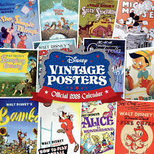 Disney Vintage Posters  - 2026 Square Calendar i gruppen MERCHANDISE /  /  /  hos Bengans Skivbutik AB (5642876)