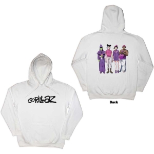 Gorillaz - Cracker Island Uni Wht Hoodie i gruppen MERCHANDISE / Hoodies / Pop-Rock hos Bengans Skivbutik AB (5644616r)