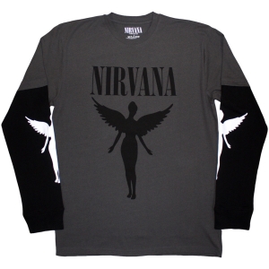 Nirvana - In Utero Mono Uni Char/Bl Layered Longsleeve (2XL) i gruppen MERCHANDISE / T-shirt / Pop-Rock hos Bengans Skivbutik AB (5644783)
