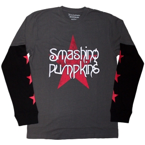 Smashing Pumpkins - Star Logo Uni Char/Bl Layered Longsleeve i gruppen MERCHANDISE / T-shirt / Pop-Rock hos Bengans Skivbutik AB (5644797r)