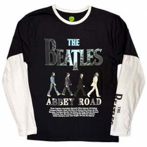 Beatles - Abbey Road Infill Uni Bl/Wht Layered Longsleeve i gruppen MERCHANDISE / T-shirt / Kommende / Pop-Rock hos Bengans Skivbutik AB (5645414r)